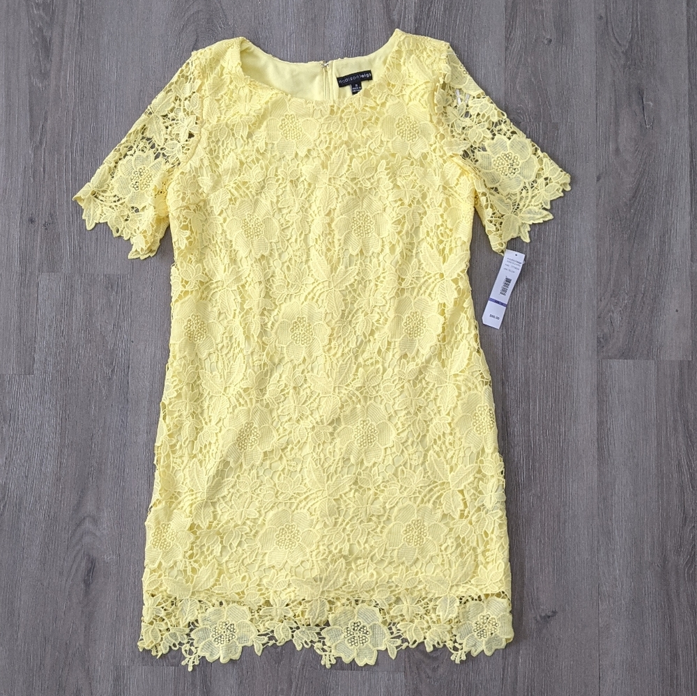 Madison Leigh Crochet Lace Overlay Midi Dress Sz18